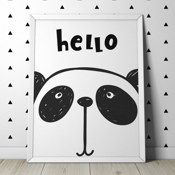 plakat dla dzieci z pandą